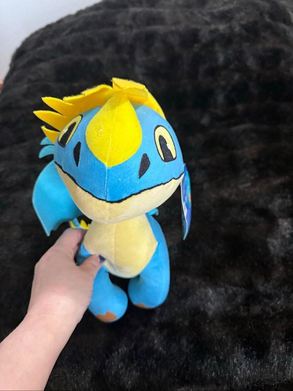 Toy Factory HTTYD Hidden World Stormfly Blue Yellow Dragon Plush 10 in New
